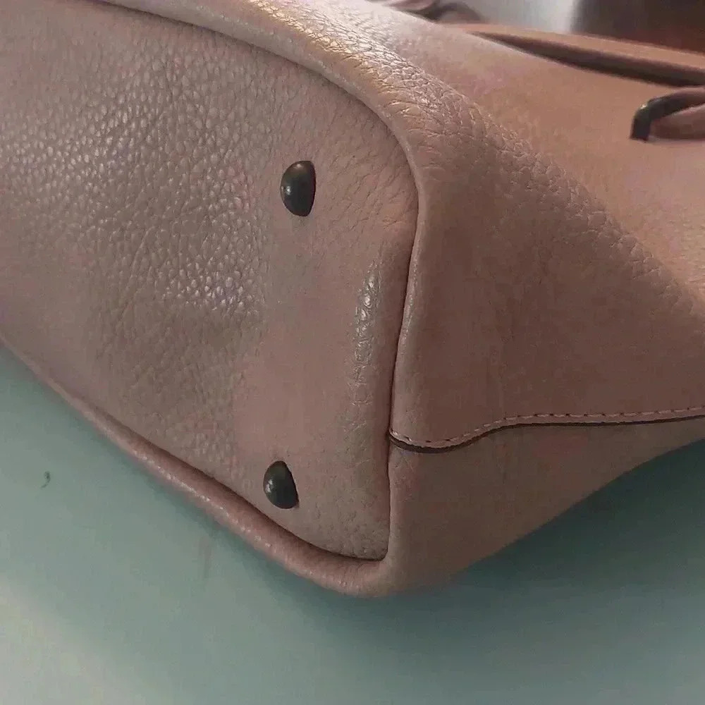 EUC Blush Pink with Black Hardware Tote Purse - Picture 10 of 11
